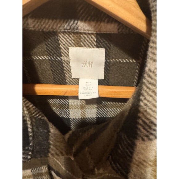 H&M Olive plaid shacket Size S - Picture 5 of 15